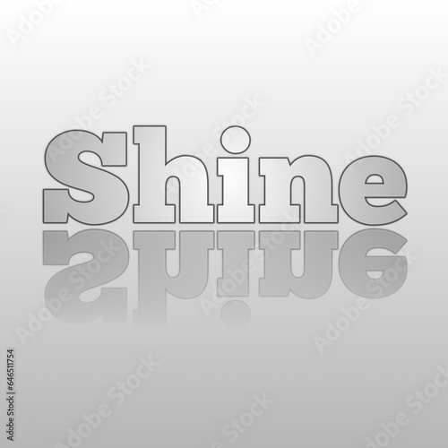 Shine text in bold font