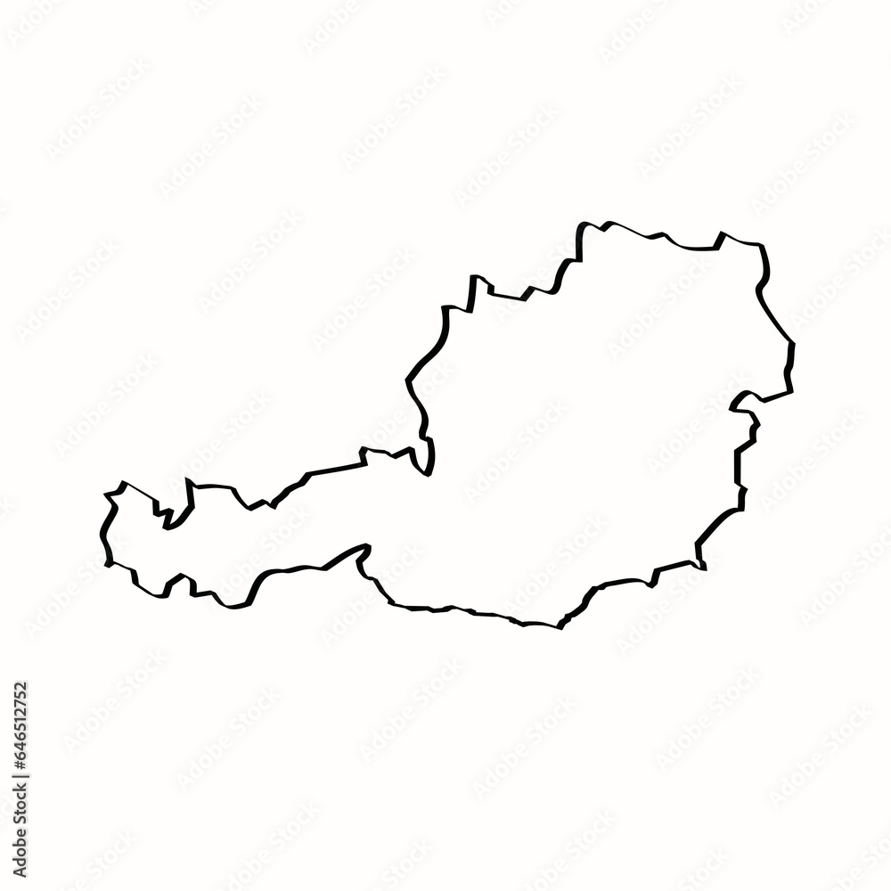 Austria- outline of the country map