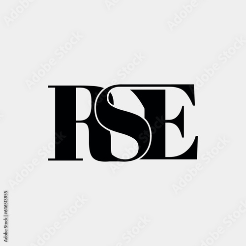 Letter logo deign , Letter RSE logo concept  photo