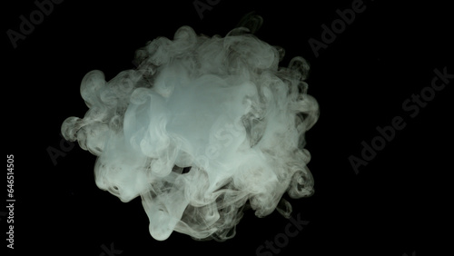 Small white smoke ball isol...