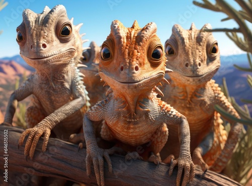 A group of chameleons