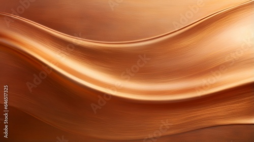 brushed surface of brown-golden copper or bronze, showing brushstrokes. The texture of the sheet metal is appealingly wavy and hazy. Horizontal positioning.