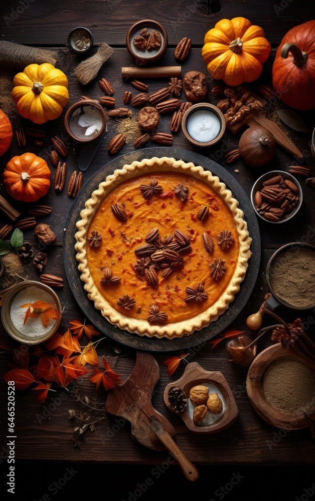 Autumn pumpkin pie