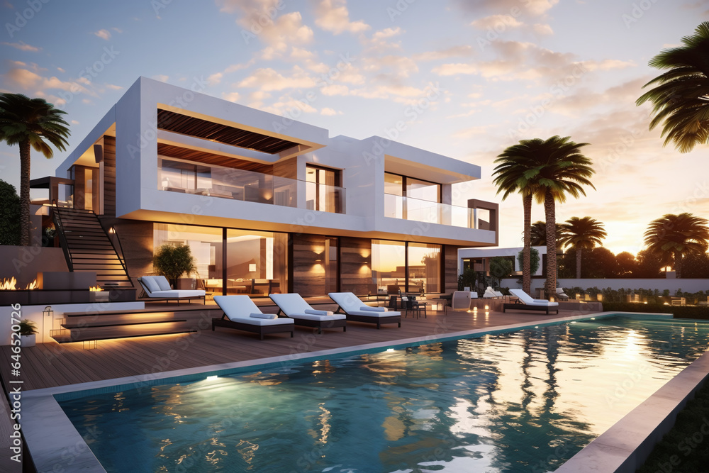 Modern Villa with Stunning Pool in the Sun