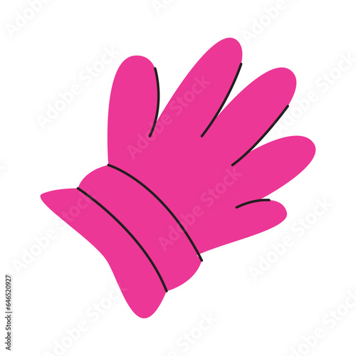 Winter sport equipment. Vector icons set with snowboard, ski, gloves, glasses, hat, ski lift, skates. Illustration of winter sporting accessories. Mountain skiing and skating activity on holidays