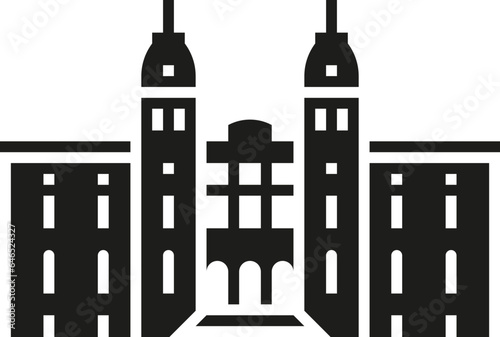 Oulu City Hall. Landmark building of Oulu, the 5th largest city of Finland.