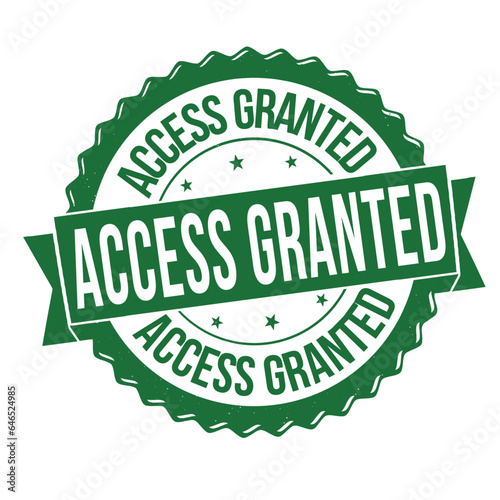 Access granted grunge rubber stamp