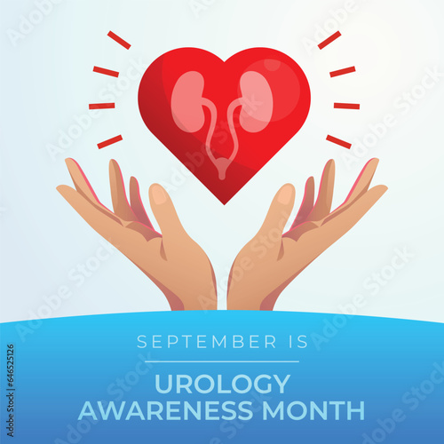 Urology Awareness Month design template good for celebration usage. urologi awareness vector illustration. flat ribbon design. vector eps 10.