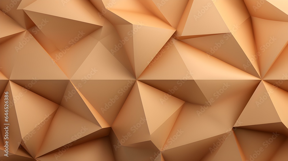 Abstract 3D Background of triangular Shapes in light brown Colors. Modern Wallpaper of geometric Patterns
Abstract 3D Background of triangular Shapes in light brown Colors. Modern Wallpaper of geometric Patterns