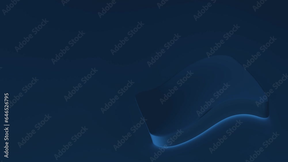 wellenförmig animierter abstrakter 3D Block, dunkelblau, hintergrund, synchron, Bewegung, gleichmäßig, 
