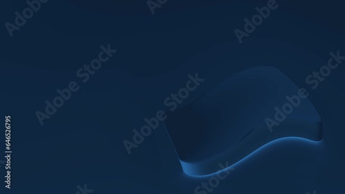 wellenförmig animierter abstrakter 3D Block, dunkelblau, hintergrund, synchron, Bewegung, gleichmäßig, 