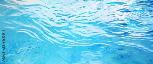 Crystal clear blue pool water, digital illustration. Generative AI