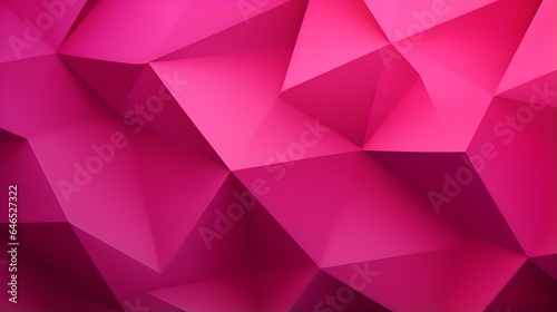 Abstract 3D Background of triangular Shapes in magenta Colors. Modern Wallpaper of geometric Patterns 