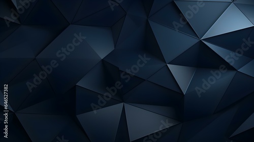Abstract 3D Background of triangular Shapes in navy Colors. Modern Wallpaper of geometric Patterns 
