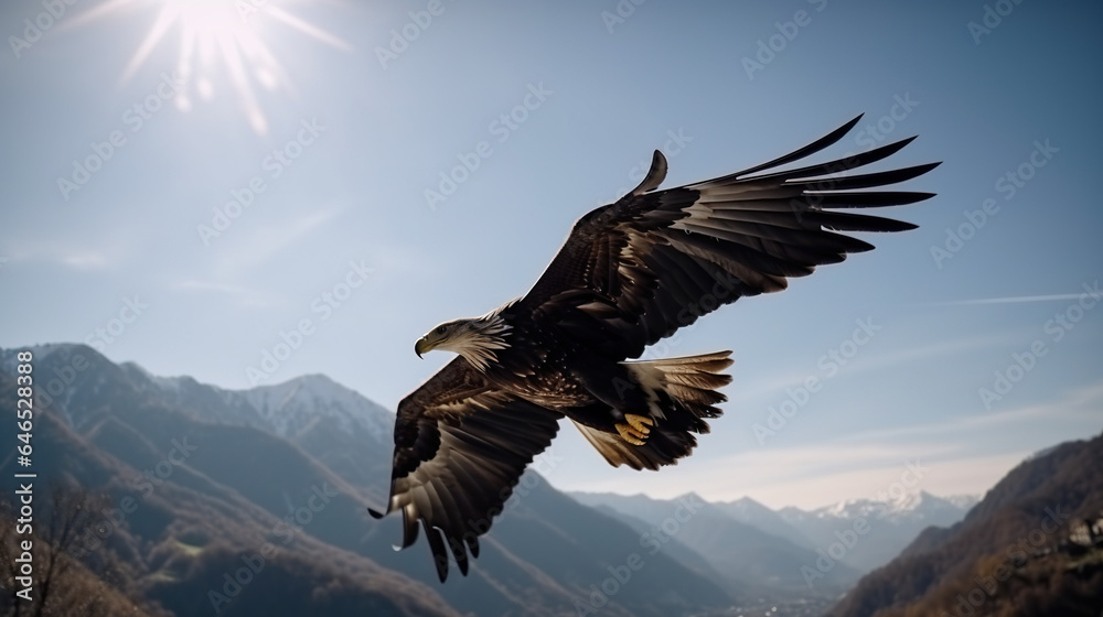 Fototapeta premium bald eagle in flight