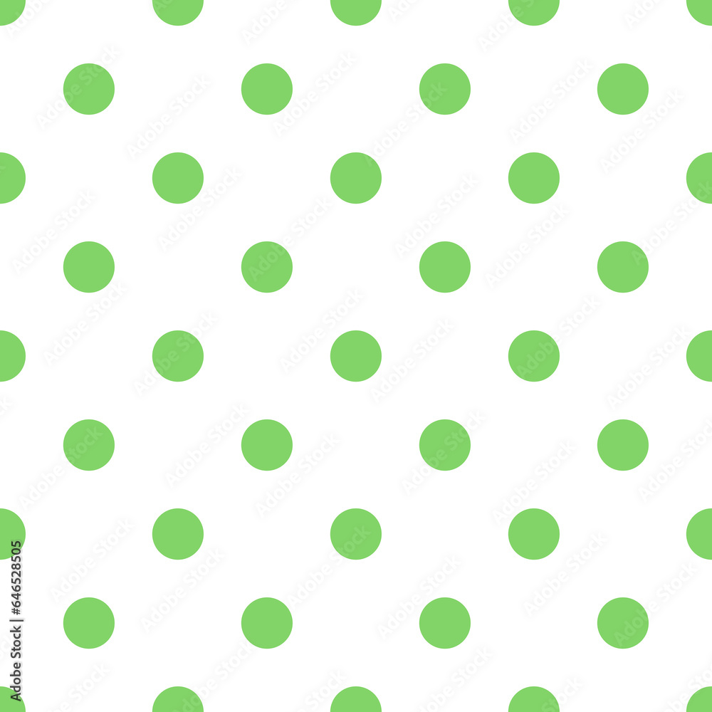 Green Polka Dots Pattern Repeat Background