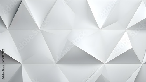 Abstract 3D Background of triangular Shapes in white Colors. Modern Wallpaper of geometric Patterns 