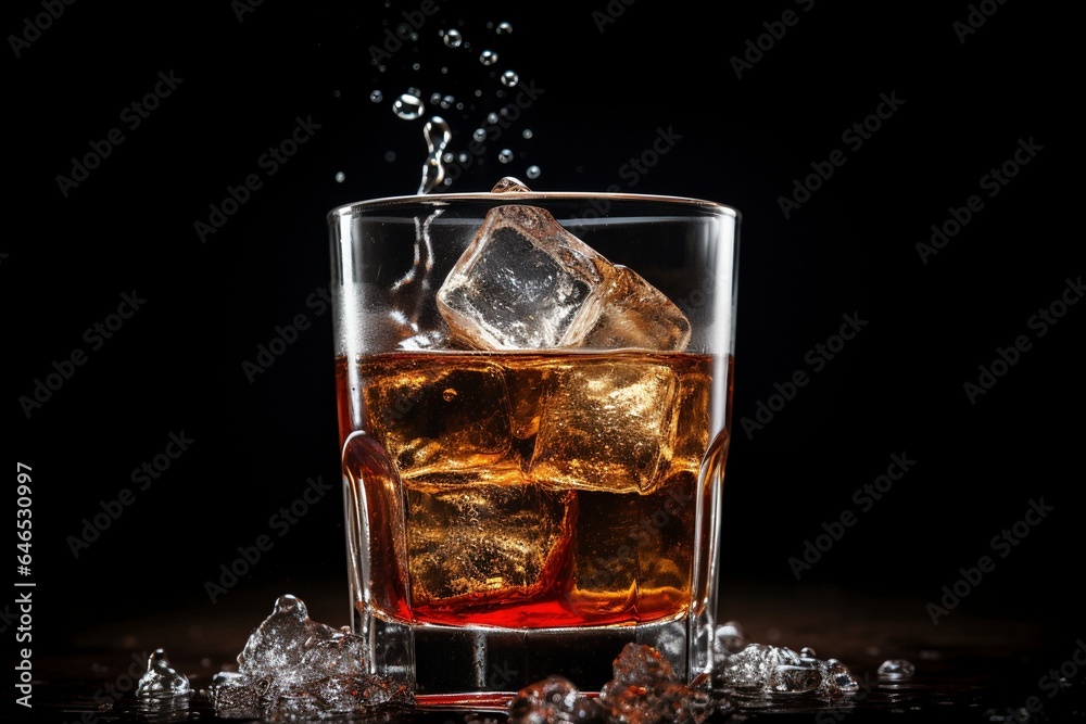 glass of coke with ice product photo glass of coke with ice product photo