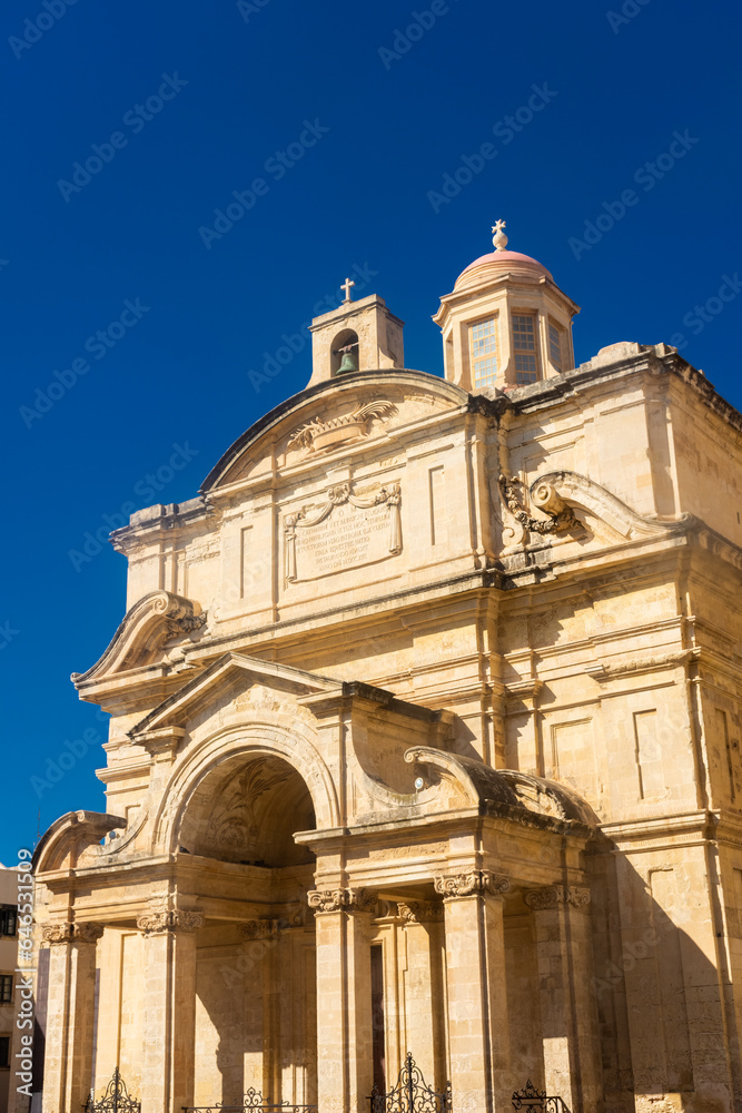 Church in Valletta old town,  Malta
