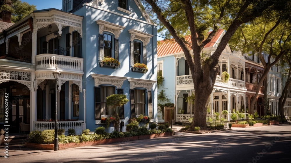 A historic district, with centuries-old architecture preserved beautifully