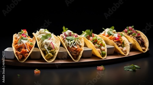 A platter of mini tacos, each with its own unique flavor profile