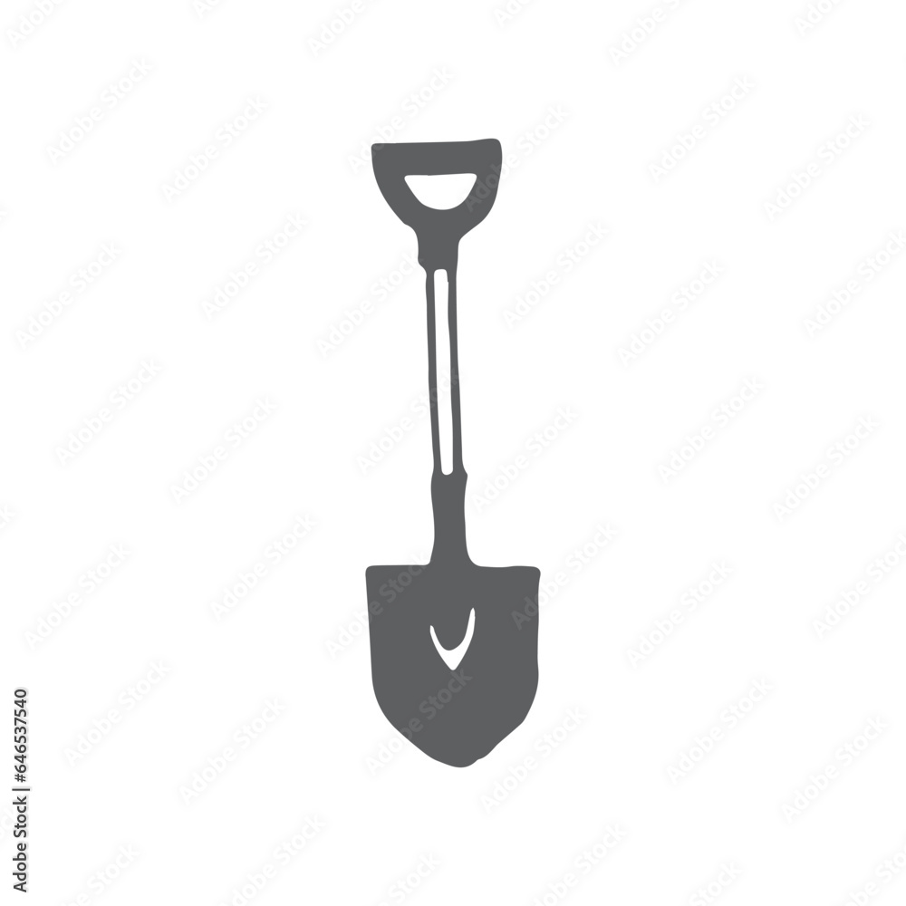 black shovel drawing, shovel illustration black shovel drawing, shovel illustration