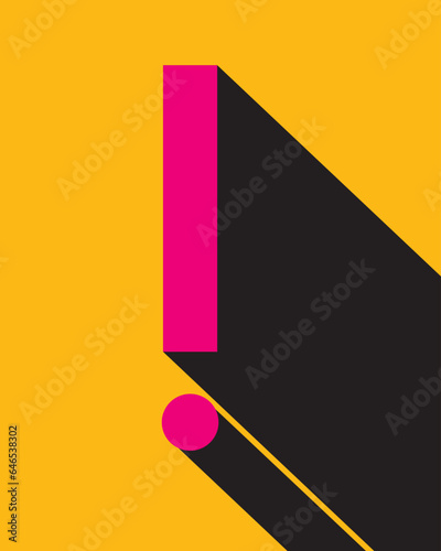 exclamation mark sign with shadow wallpaper
