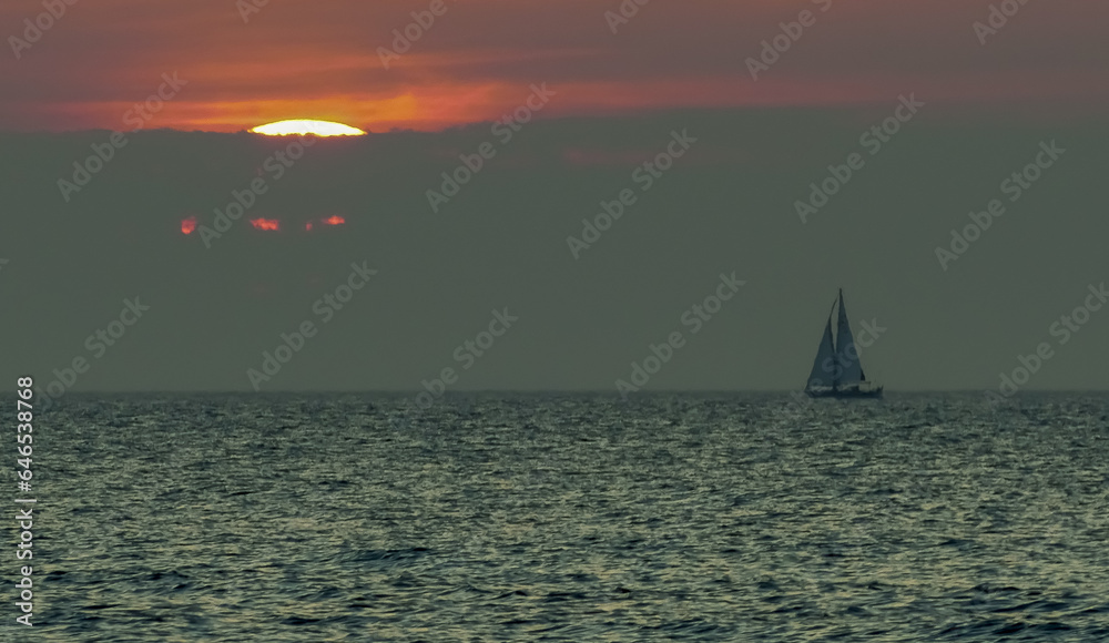 Fototapeta premium sailboat on the sea