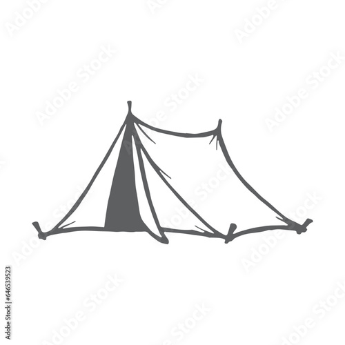 camping tent drawing  tourism  camping tent illustration