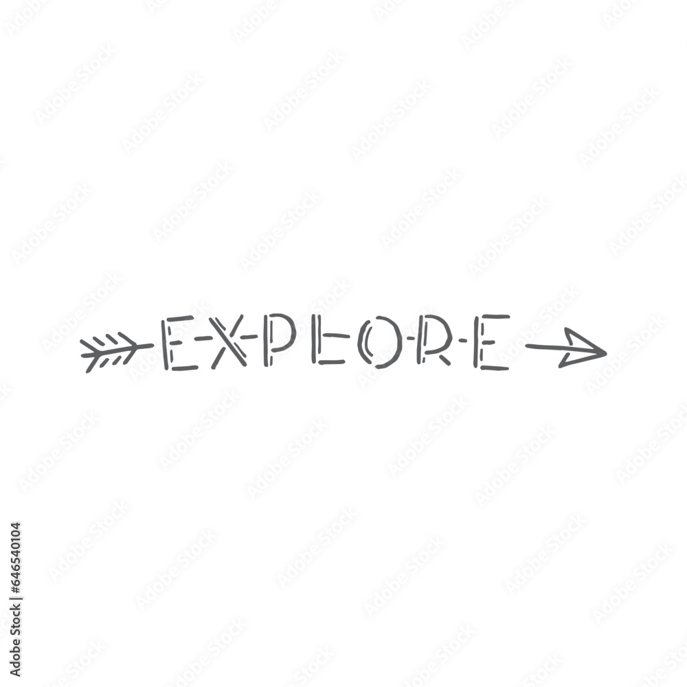 explore word in arrow lettering drawing explore word in arrow lettering drawing