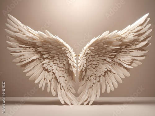 Angel Wings Beige Backdrop Digital Background 
