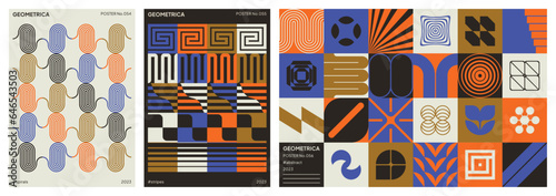 Neo geometric patterns with abstract and modern shapes.