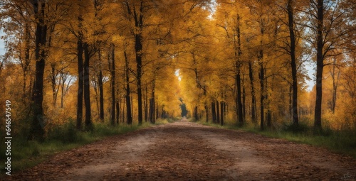 Trail Through a Fall Woodland