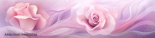 Roses delicate banner background