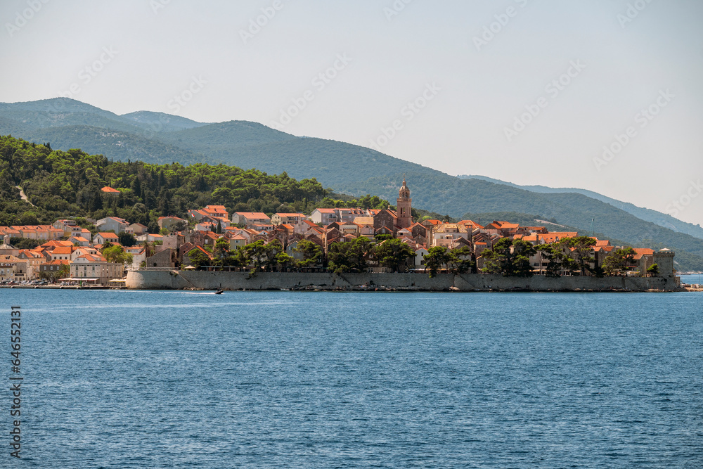 Beautiful, fortified town of Korcula, named as 