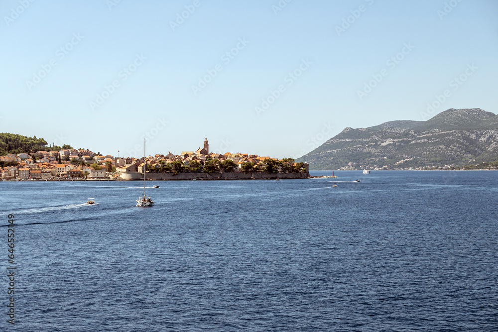  Beautiful, fortified town of Korcula, named as 