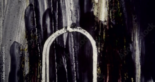 old super 8 film footage experimental art colors and numbers itched on film draw on film animation moving fast black background youtube channel film intro fx 4K HQblack background analog footage 16:9