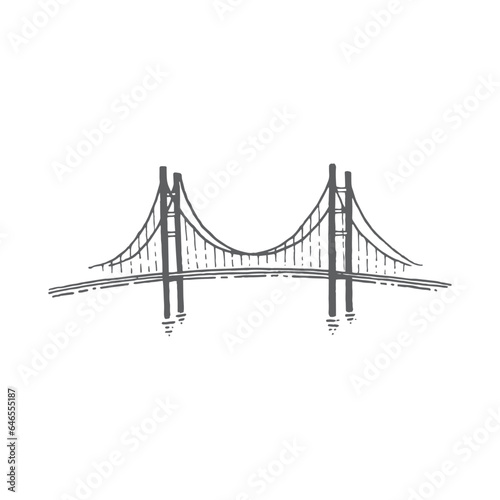 bridge, rope drawing, bridge, rope illustration © michaelrayback