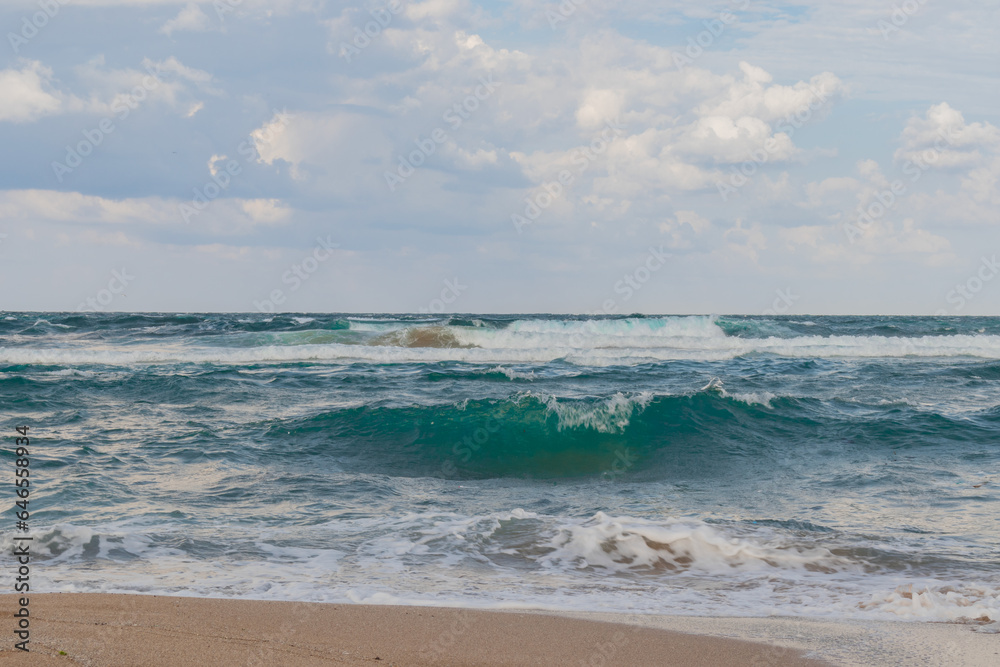 sea, sand, sun in a sparkling air. beautiful holiday scenery