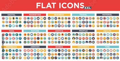 Flat icons collection