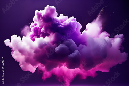 A mystical purple violet cloud. Generative AI