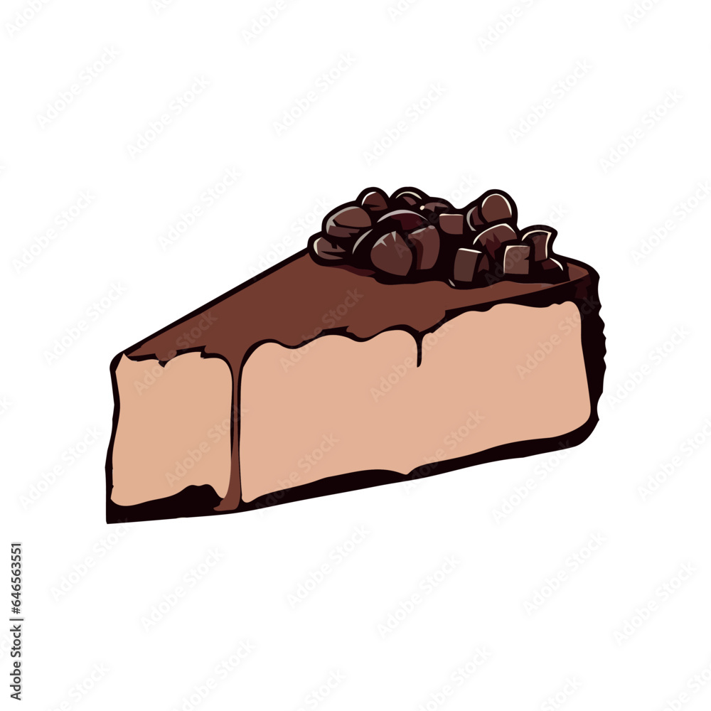 Chocolate dessert, gourmet sweet food, cream meal Chocolate dessert, gourmet sweet food, cream meal