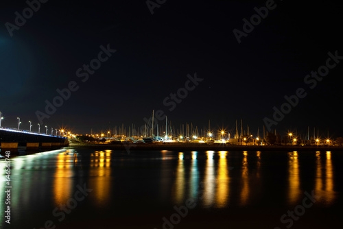 old bridge at night with light © Elena