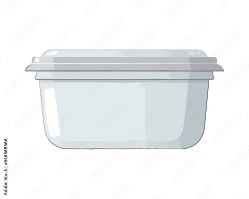 Single plastic container with lid for food Single plastic container with lid for food