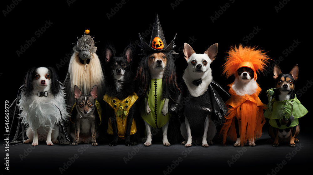 Dogs on Halloween. Dogs dressed up for Halloween. Dogs with original costumes on Halloween. Dogs on Halloween. Dogs dressed up for Halloween. Dogs with original costumes on Halloween.