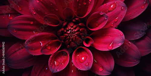 close up red flower petals detail abstract background, Generative Ai