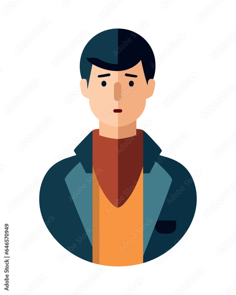 Smiling businessman avatar symbolizes modern office success Smiling businessman avatar symbolizes modern office success