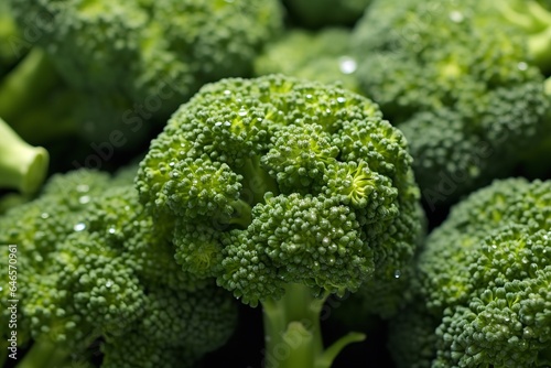 fresh green broccoli close up frame background wallpaper