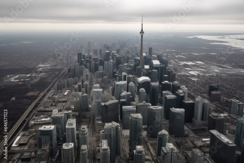 Photorealistic Toronto Skyline Landscape 