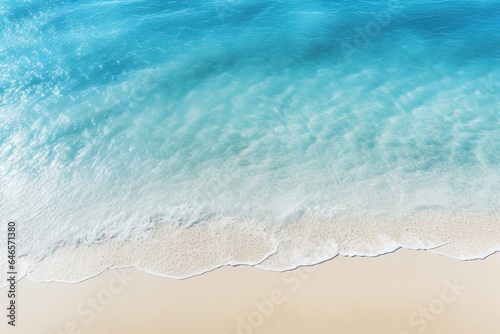 Abstract Aerial View  Sand Beach with Light Blue Transparency 